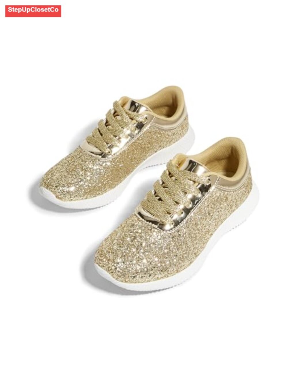 Women Glitter Sparkly Fashion Sneakers Lightweight Comfortable Party Shoes